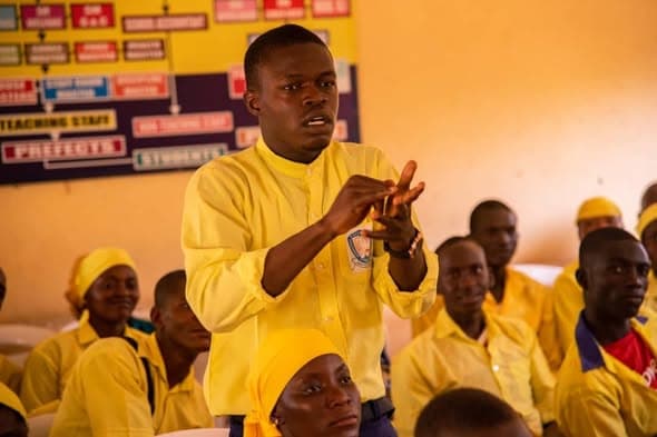 Deaf students participating in a TIDI mentorship session in Kaduna